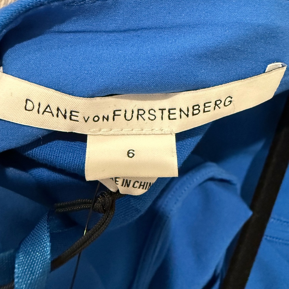 Diane Von Furstenberg Electric Blue Cap-Sleeve “Helen” Sheath Dress | NWT - Picture 5 of 7